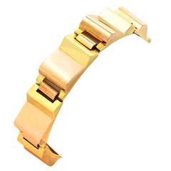 Antique Art Deco Two Tone Gold Bracelet