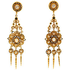 Antique Diamond and Pearl Earrings