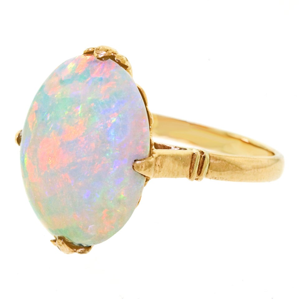 American Antique Opal Gold Ring 3