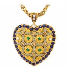 Cazzaniga for Meister Gold Heart Pendant