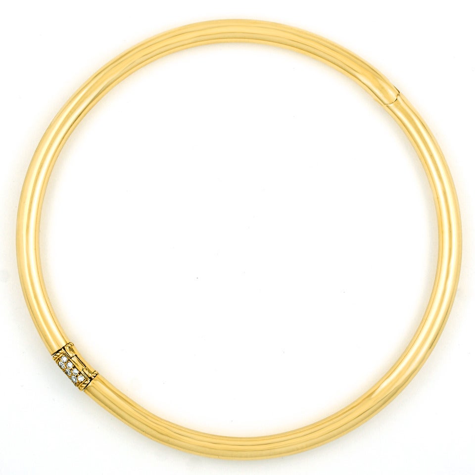 Women's Van Cleef & Arpels Modernist Diamond Gold Necklace