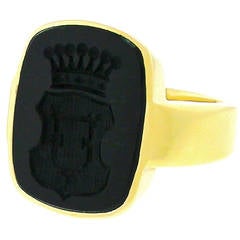 Signet Ring with Crown