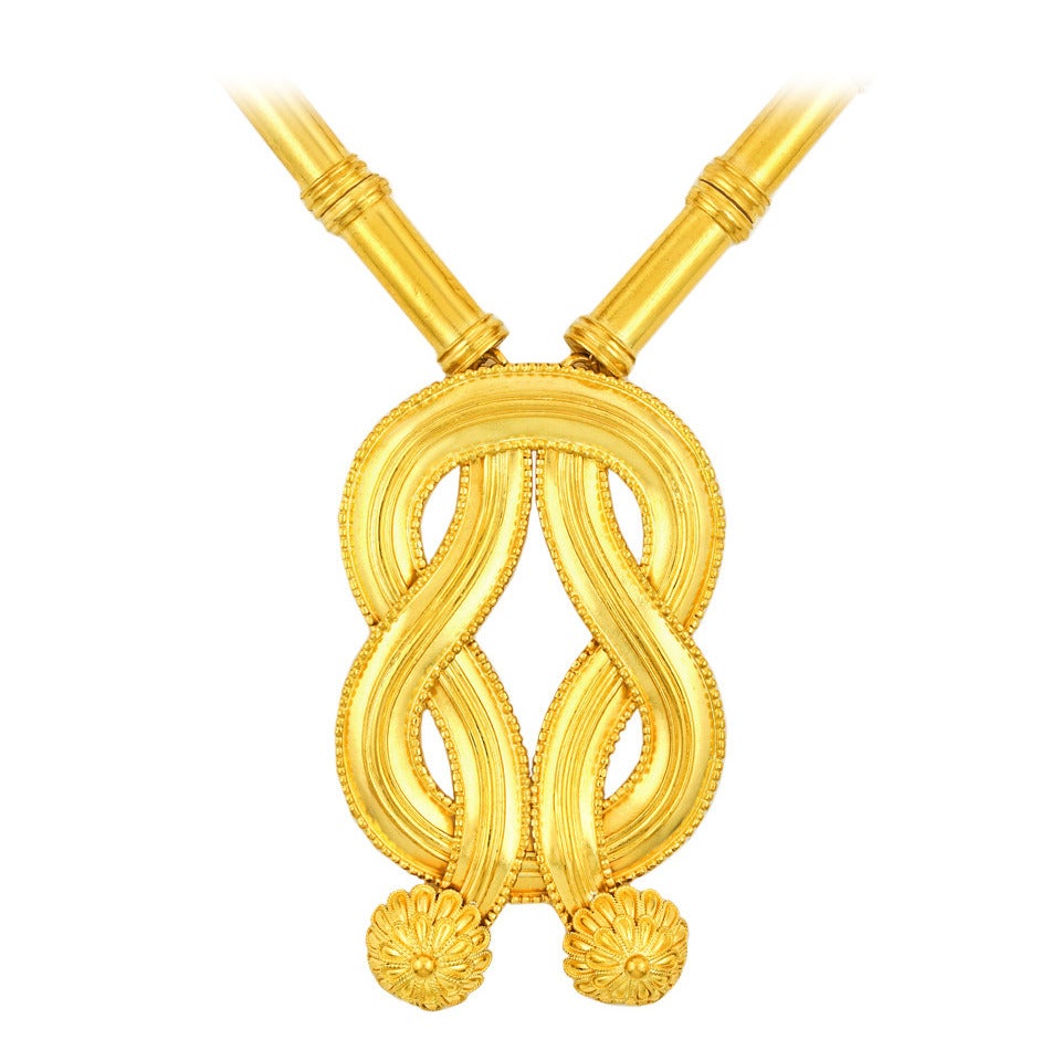 Lalaounis “Knot of Hercules” Gold Necklace