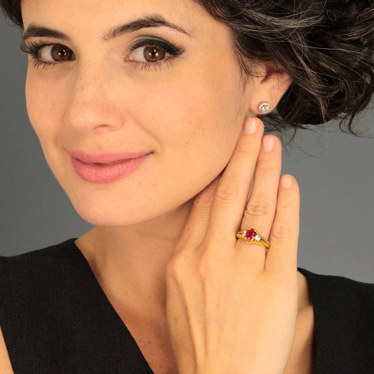 T. Foster & Co. Ruby Diamond Ring
