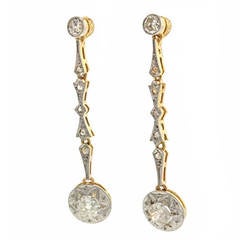 Antique Diamond Dangle Earrings 1