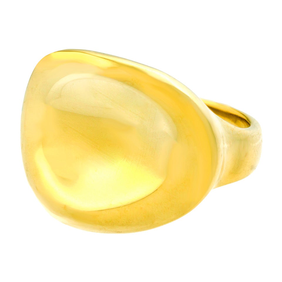 Modernist Robert Lee Morris Biomorphic Ring in Gold