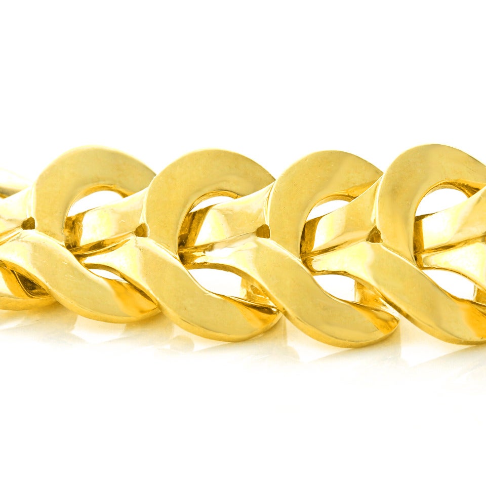 Versace Modernist Gold Dangle Earrings 3