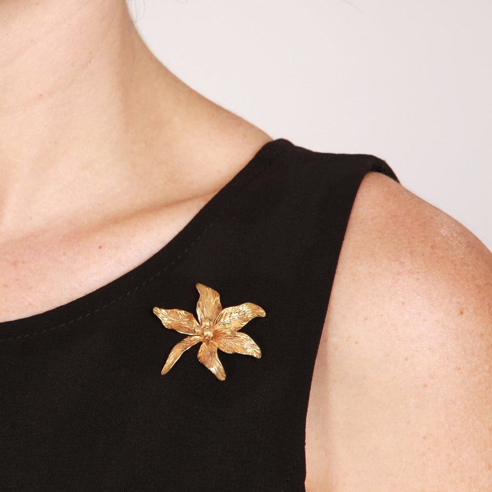 Women's Tiffany & Co. Gold Flower Brooch