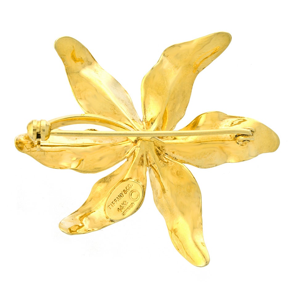 Tiffany & Co. Gold Flower Brooch 3