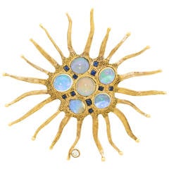 1960s Biomorphic Gold Brooch 9