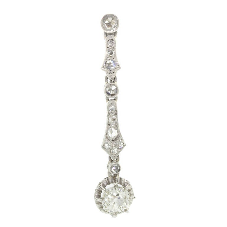 Women's Antique Diamond Dangle Earrings