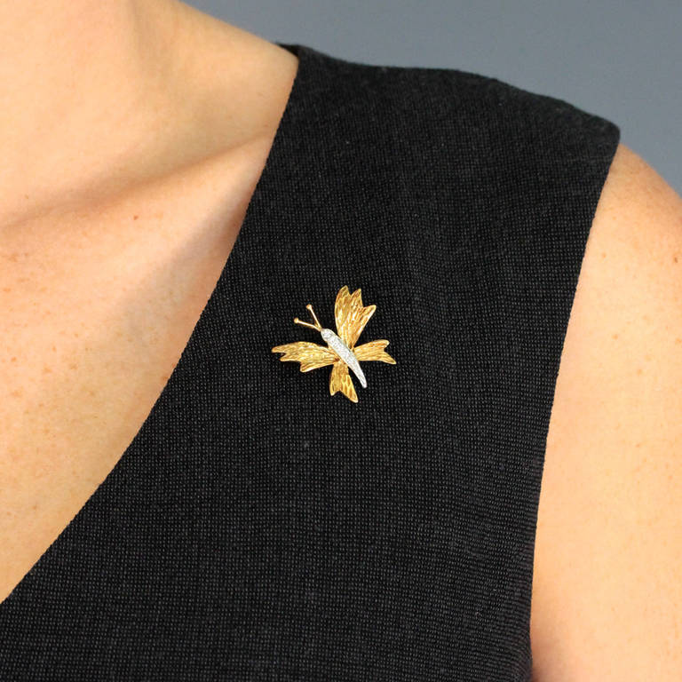 Tiffany & Co. Diamond Set Butterfly Brooch