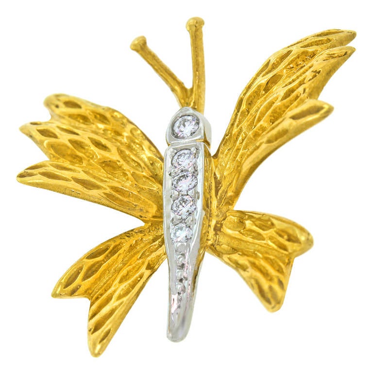 Tiffany & Co. Diamond Set Butterfly Brooch 4