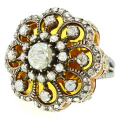 "Baroque on Baroque" Citrine Diamond Ring 9