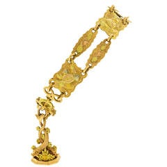 Antique Venetian Gold Bracelet with Spectacular Charm 6