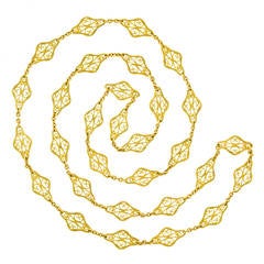Antique Gold Filigree Necklace