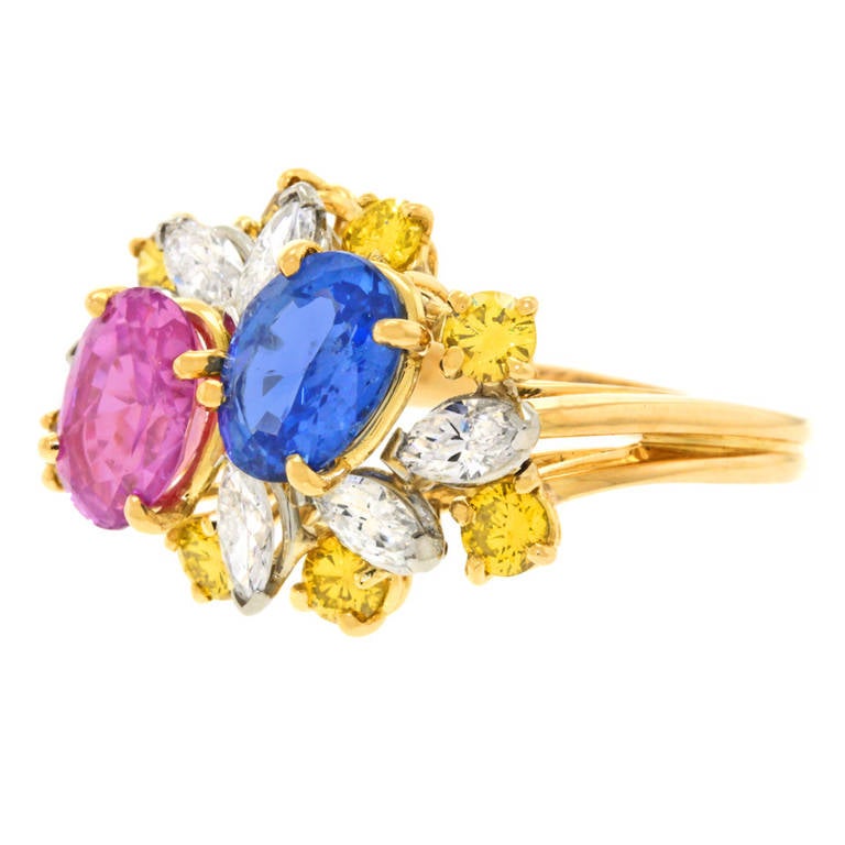 Oscar Heyman Sapphire Diamond Ring 3