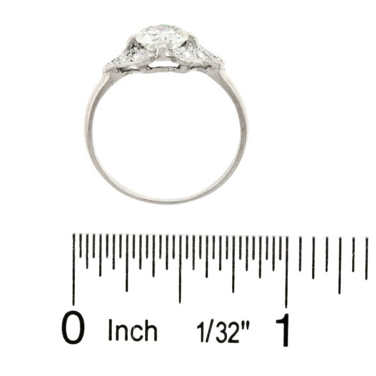 H.W. Beattie 1.0 Carat Art Deco Diamond Platinum Ring In Excellent Condition In Litchfield, CT
