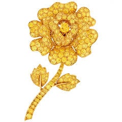 Van Cleef & Arpels Yellow Diamond Gold Brooch