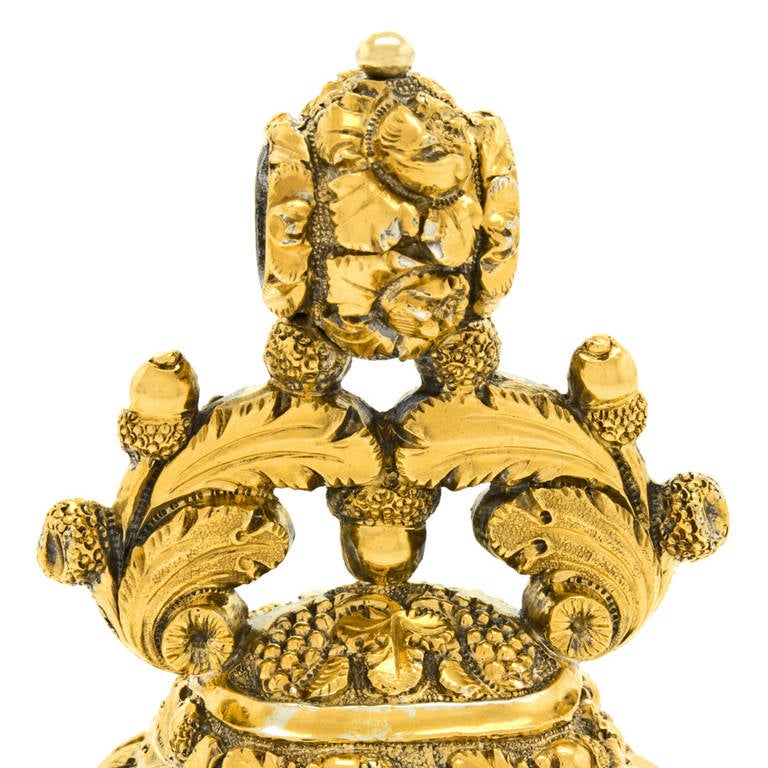 Women's Antique Gold Fob Pendant