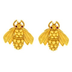 Vintage Tiffany & Co. Gold Bee Earrings