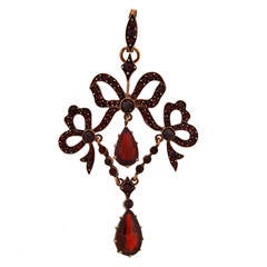 Antique Bohemian Garnet Pendant