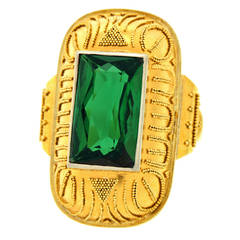 Archaic Style Tourmaline Gold Ring