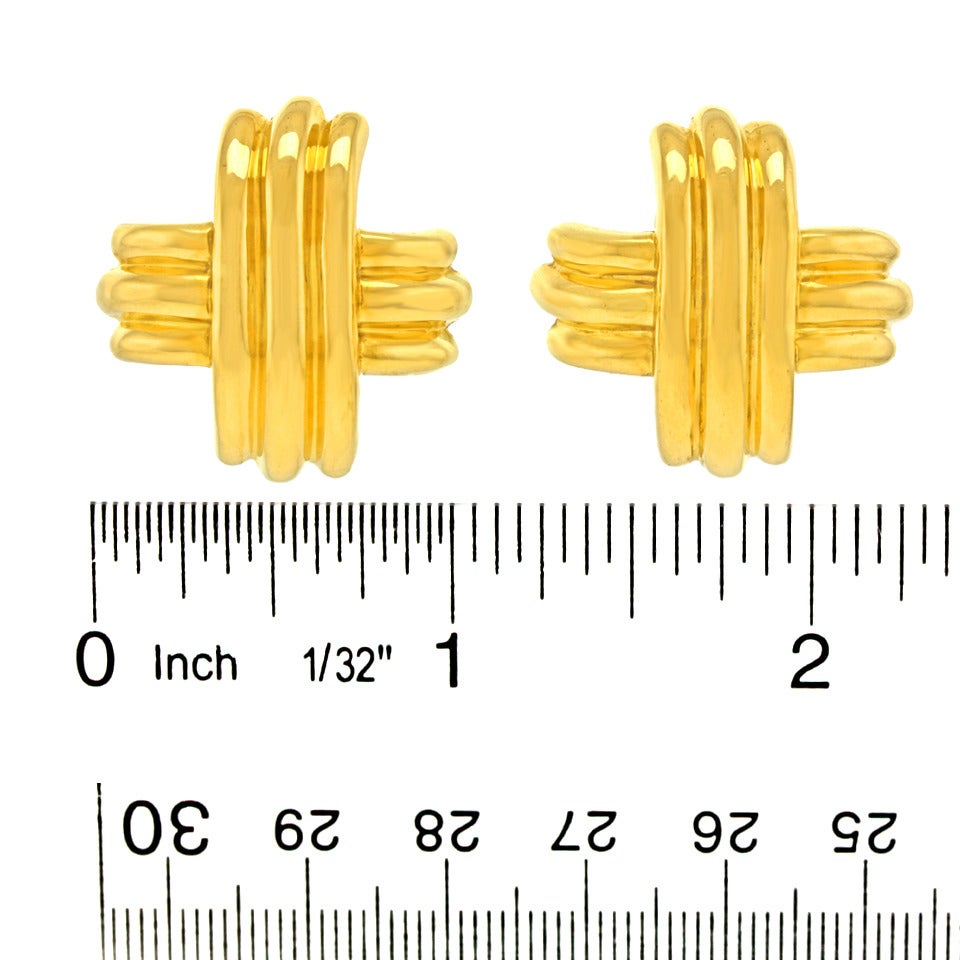 Tiffany & Co. Signature X Gold Earrings 2