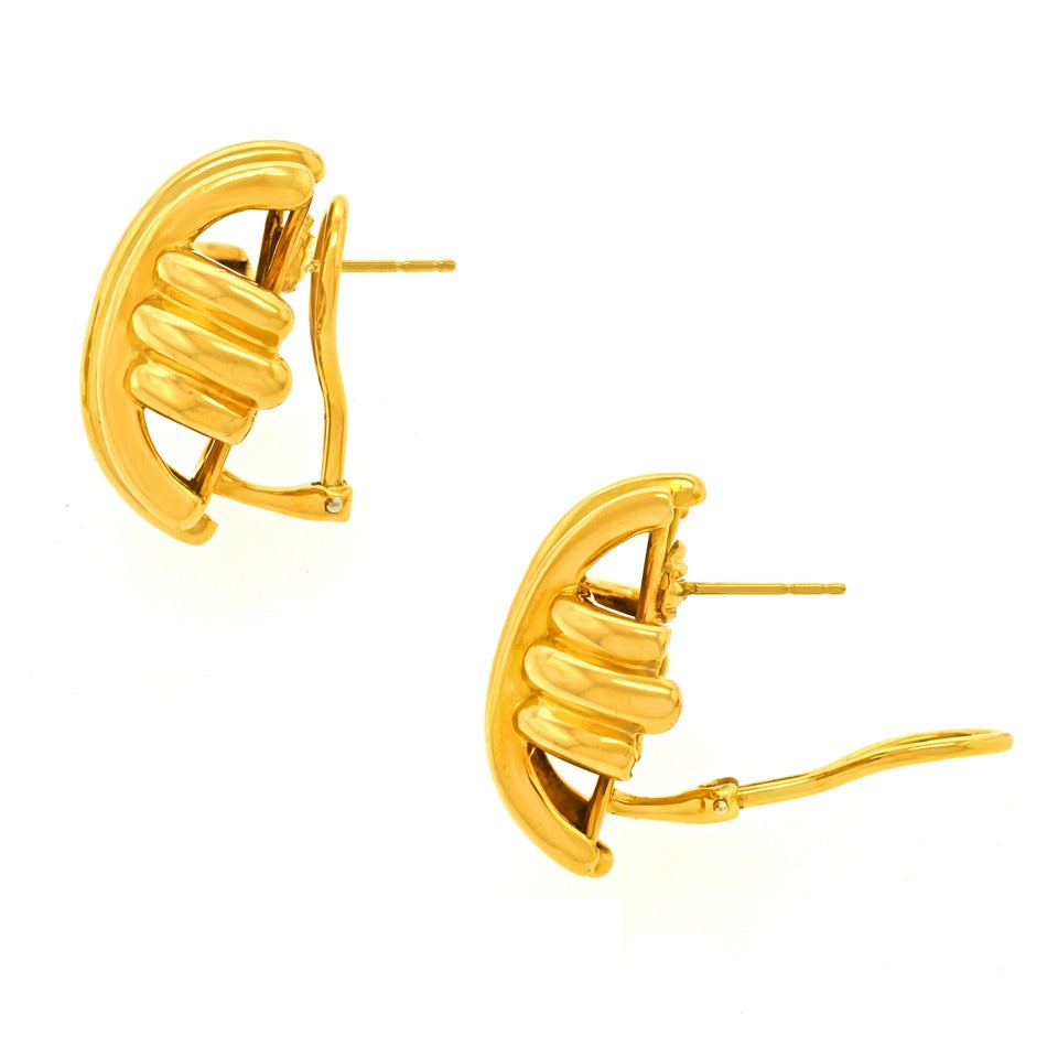 Tiffany & Co. Signature X Gold Earrings 3