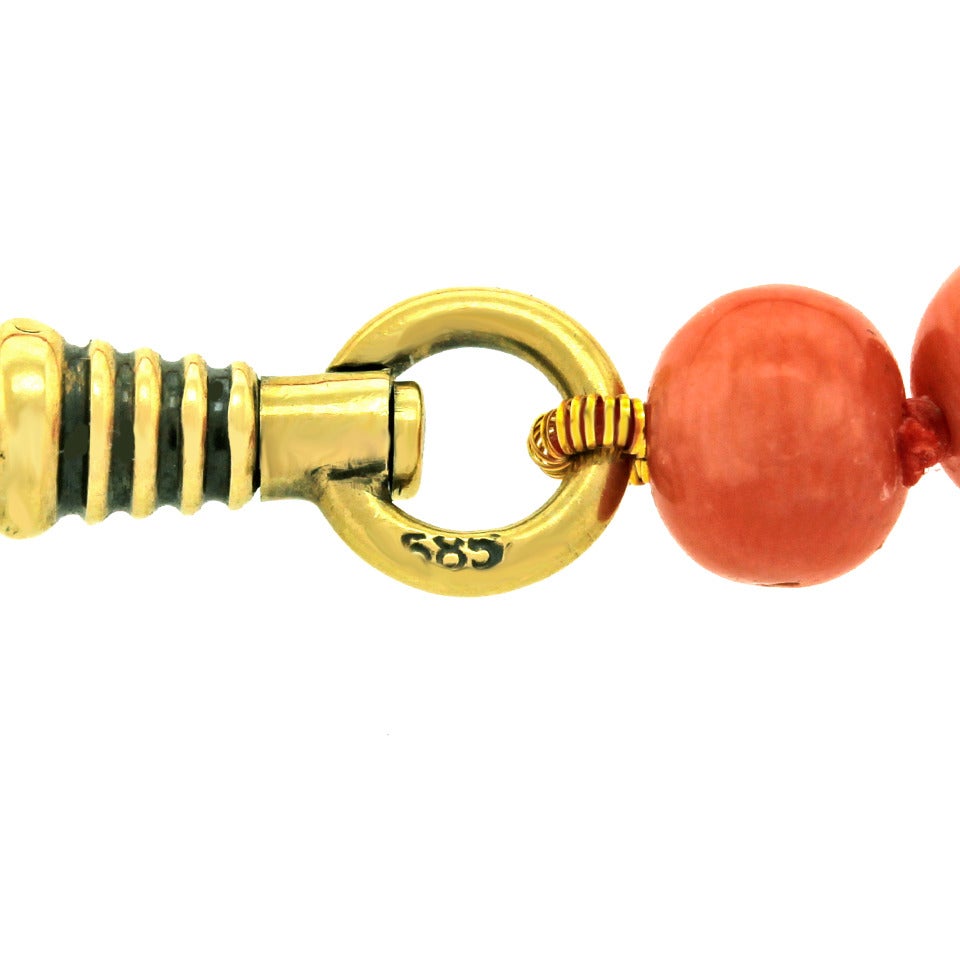 Women's Fabulous 84 Inch Opera Length Coral Necklace