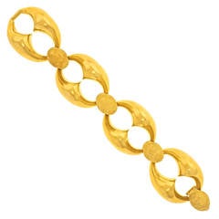 Vintage Chunky Gold Chaine d’Ancre Motif Bracelet