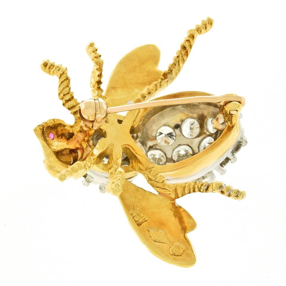 Herbert Rosenthal Diamond-Set Gold Bee Pin 4