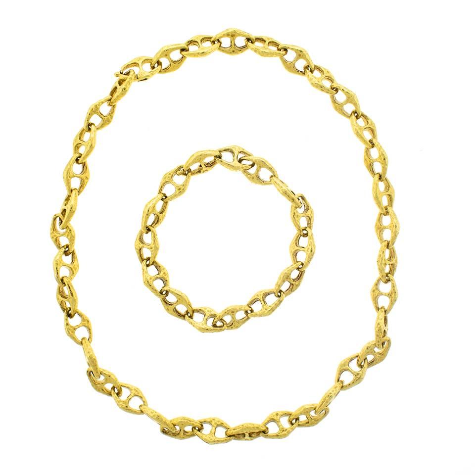 anchor chain necklace gold