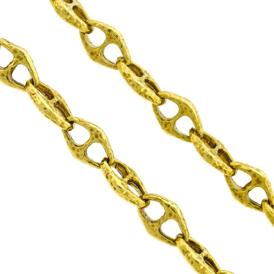 Women's 1970s Gold Anchor Chain Necklace Bracelet