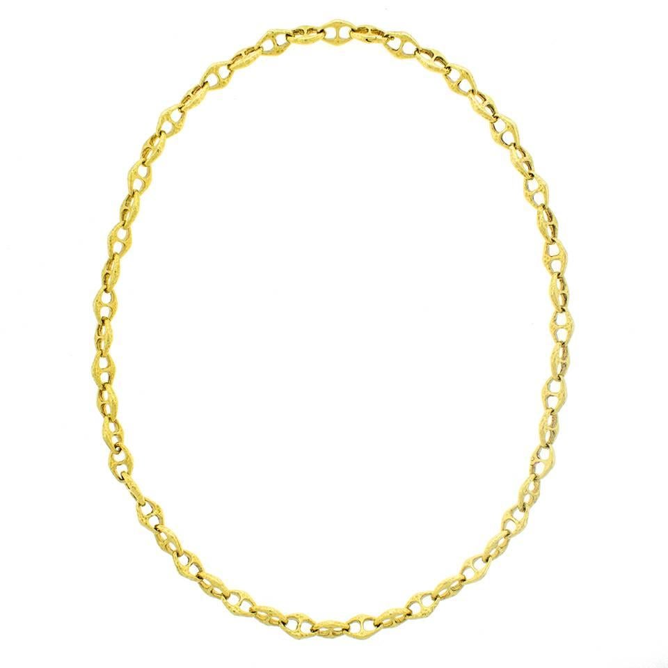 1970s Gold Anchor Chain Necklace Bracelet 3