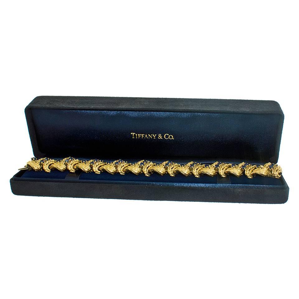 Tiffany & Co. Retro Sapphire Gold Bracelet 4