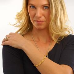 Pair of Gold Rope Twist Bangle Bracelets