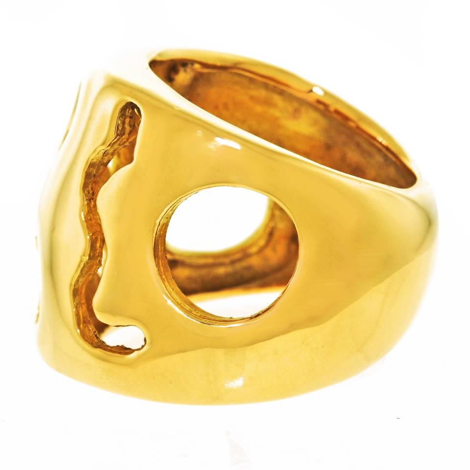 Catherine Noll Organic Movement Mod Gold Cocktail Ring 2