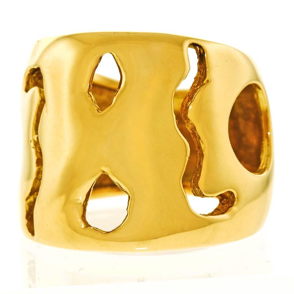 Catherine Noll Organic Movement Mod Gold Cocktail Ring 3