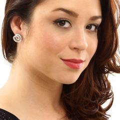 Tiffany & Co. Diamond Set Swirl Earrings in Platinum