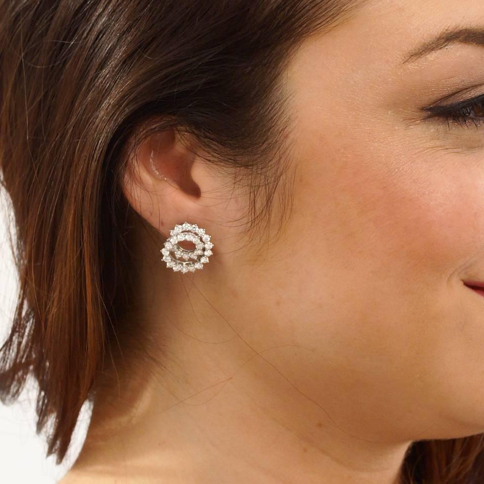 tiffany diamond swirl earrings