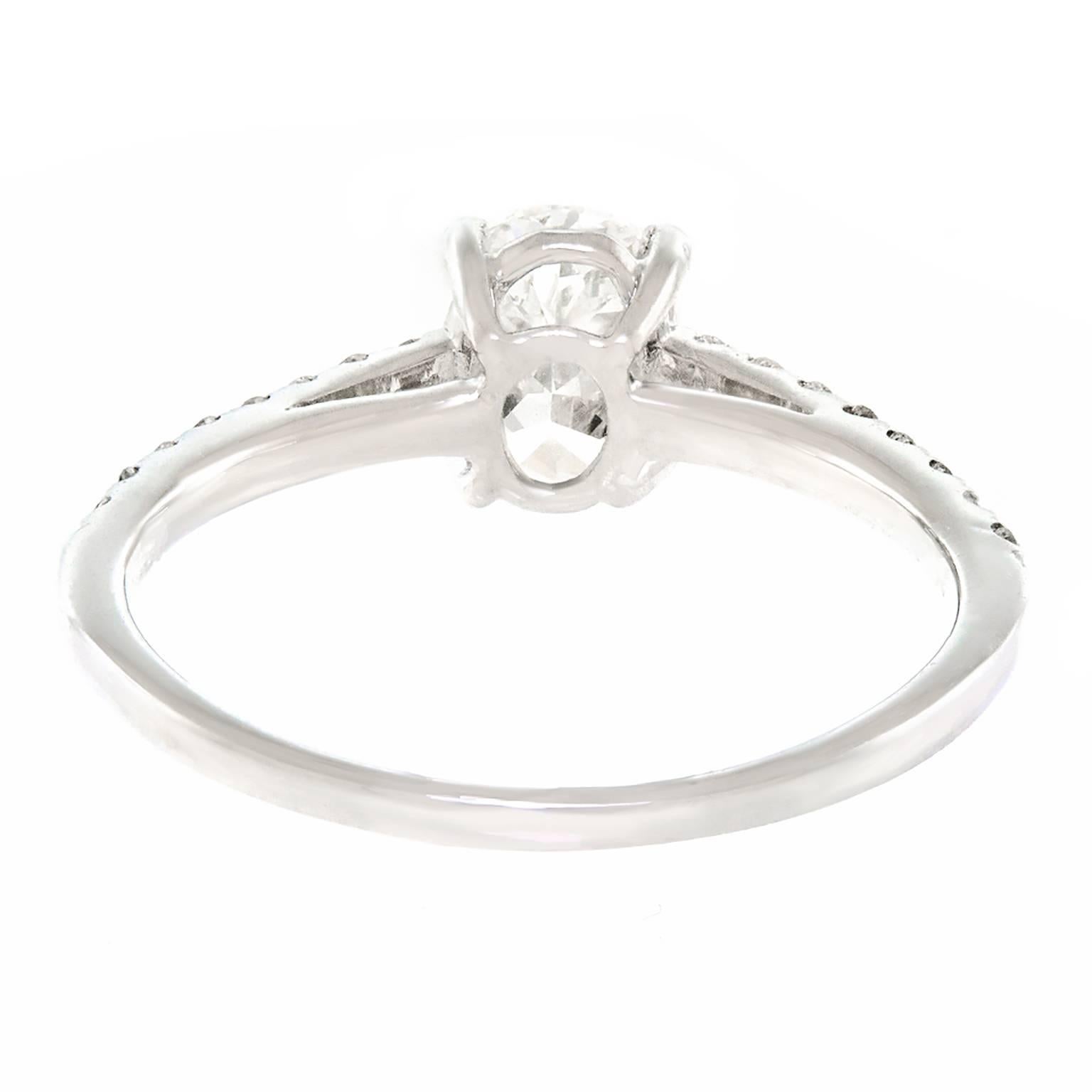 .84 Carat GIA Cert Oval Diamond Gold Engagement Ring 2