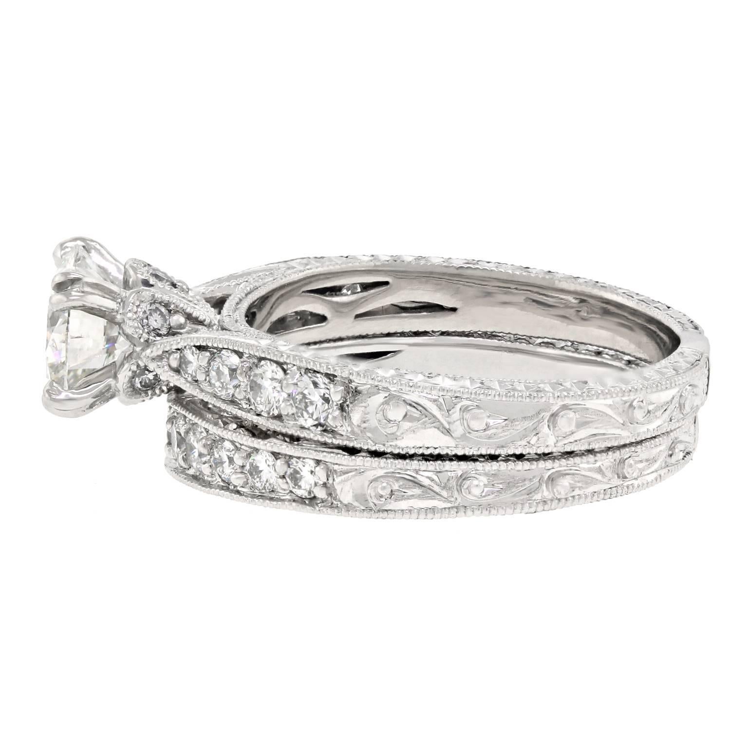 1.01 Carat GIA Certified Diamond Platinum Engagement Ring 3