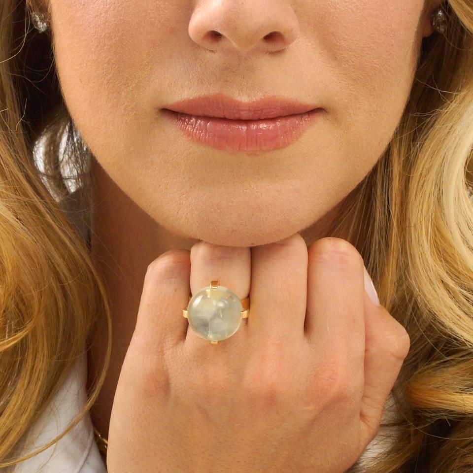 Women's Modernist 26 Carat Moonstone Ring in Gold