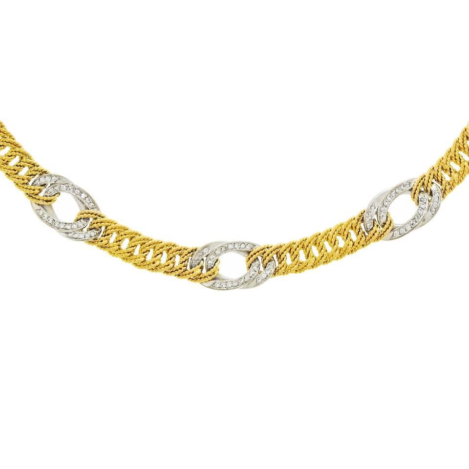Elegant Gubelin Diamond-Set Gold Necklace 3