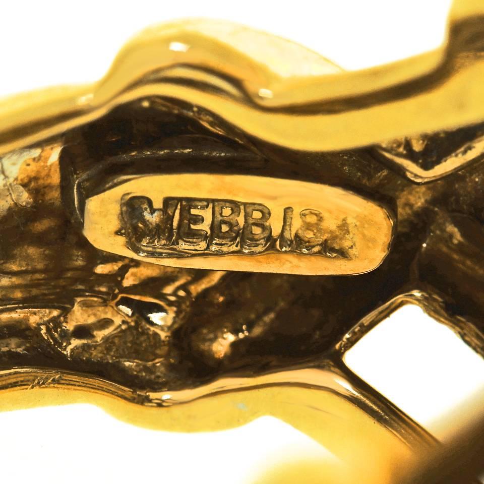 David Webb Rock Crystal Gold Dome Ring 1