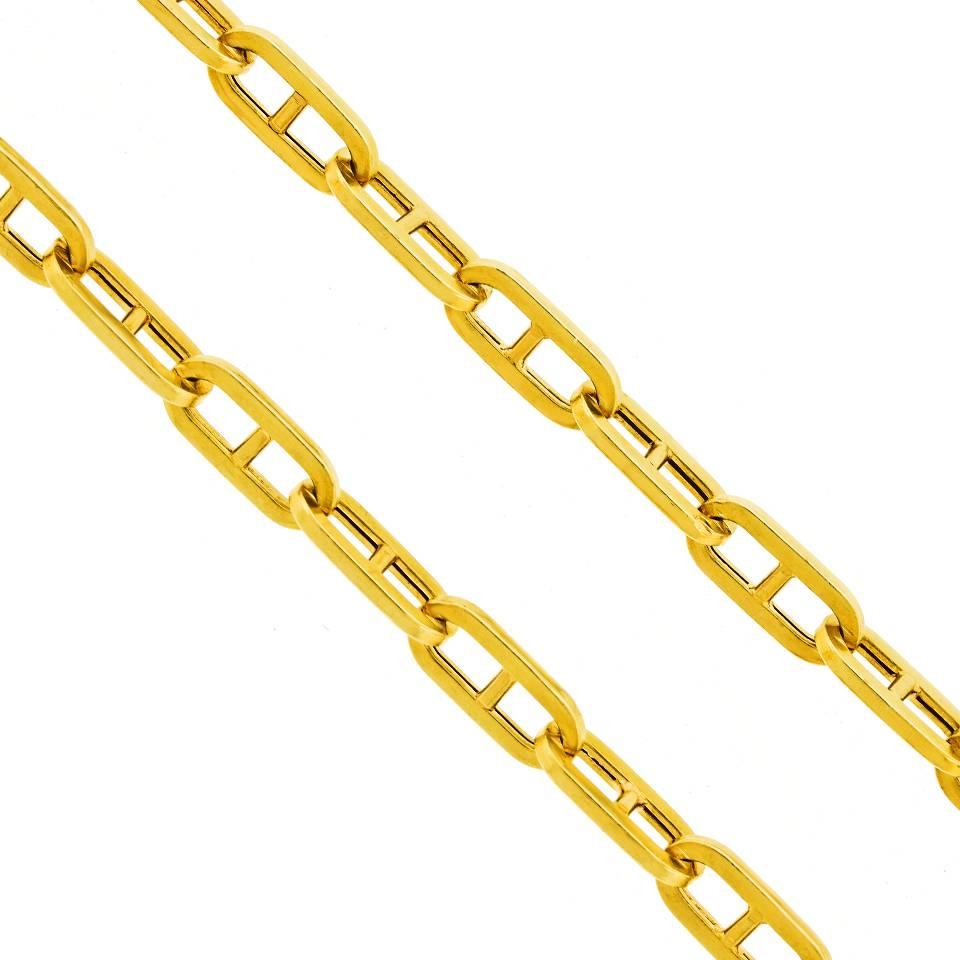 Women's Unoaerre 27-inch Modernist Gold Anchor Chain Necklace