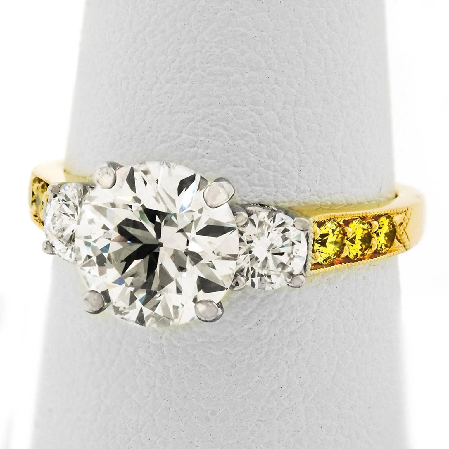 Yellow Gold 2.90cttw GIA Diamond Engagement Ring 5