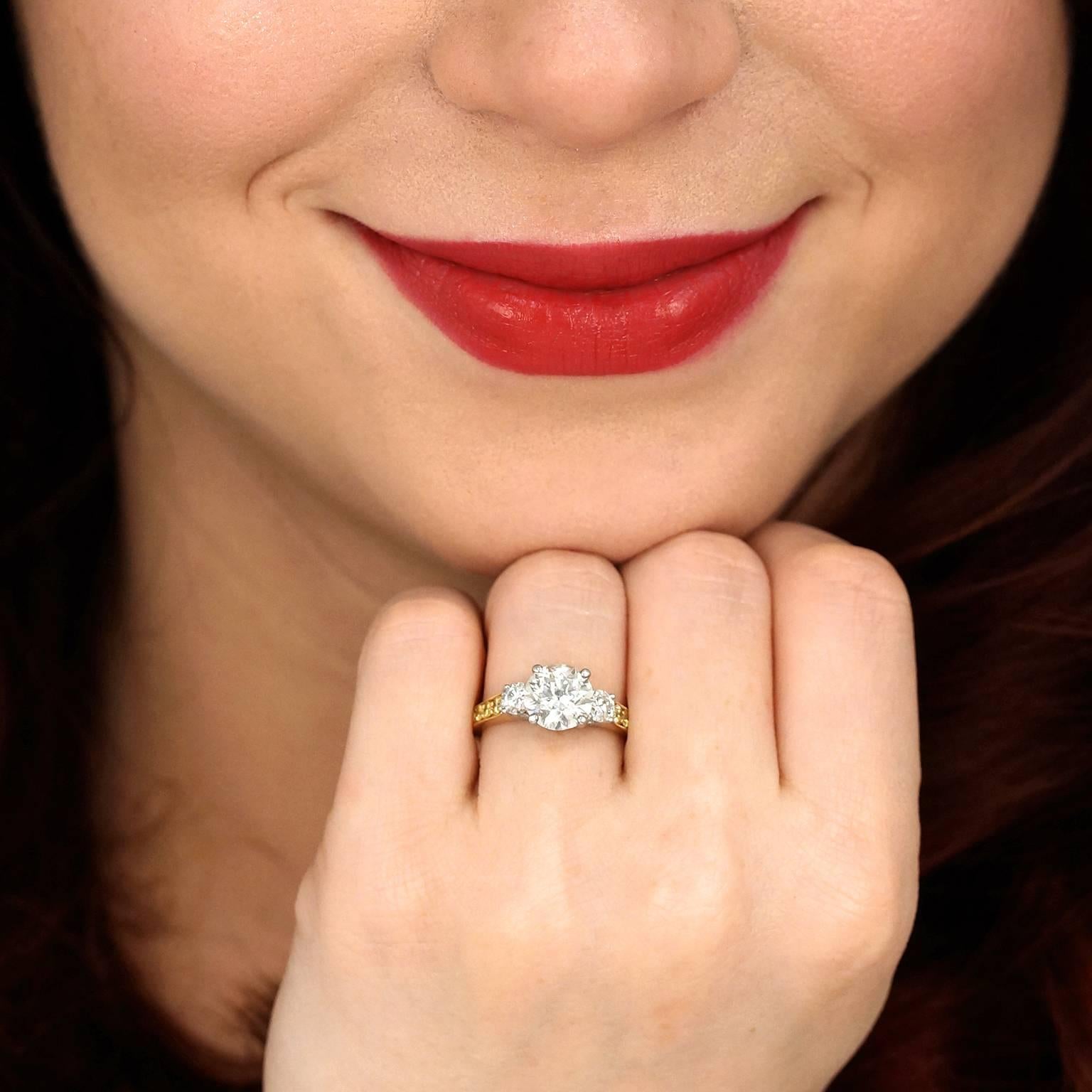 Women's Yellow Gold 2.90cttw GIA Diamond Engagement Ring