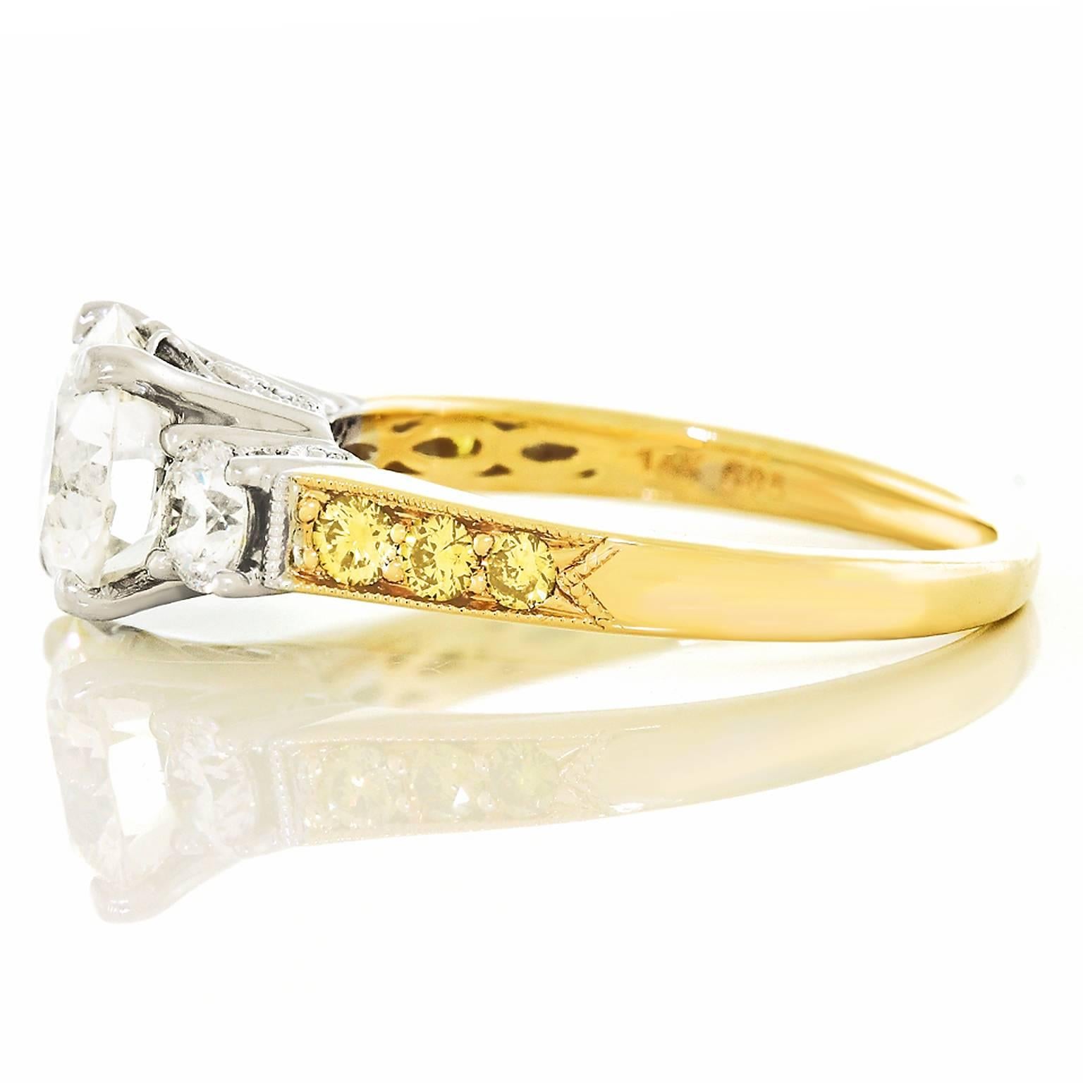 Yellow Gold 2.90cttw GIA Diamond Engagement Ring 3